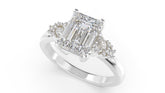 The Lyria Ring | Emerald Cut | Setting Only - Lavender Creek Gems 