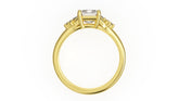 The Lyria Ring | Emerald Cut | Setting Only - Lavender Creek Gems 