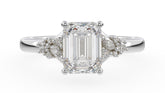 The Lyria Ring | Emerald Cut | Setting Only - Lavender Creek Gems 