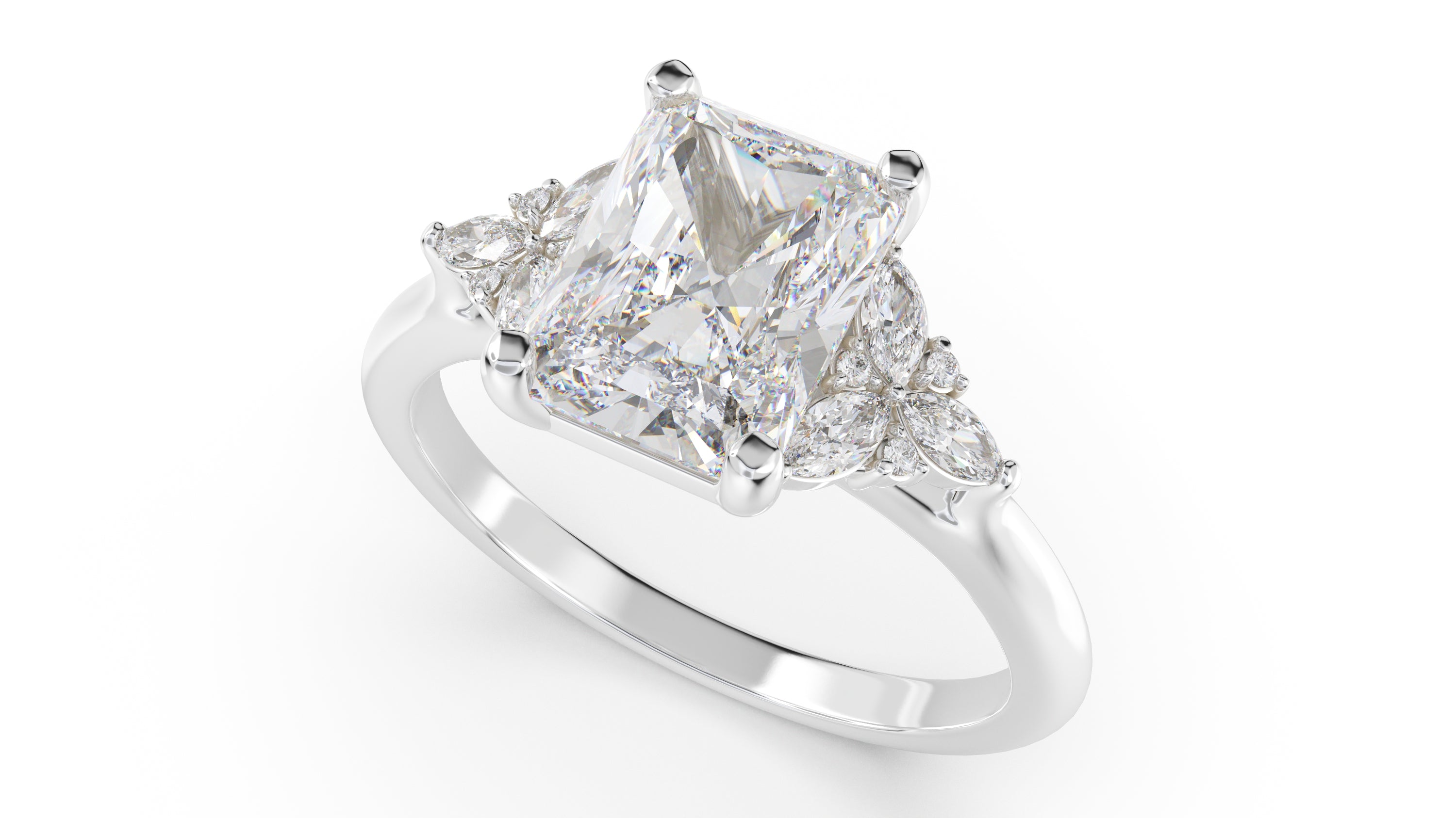 The Meadow Ring | Radiant | Setting Only - Lavender Creek Gems 