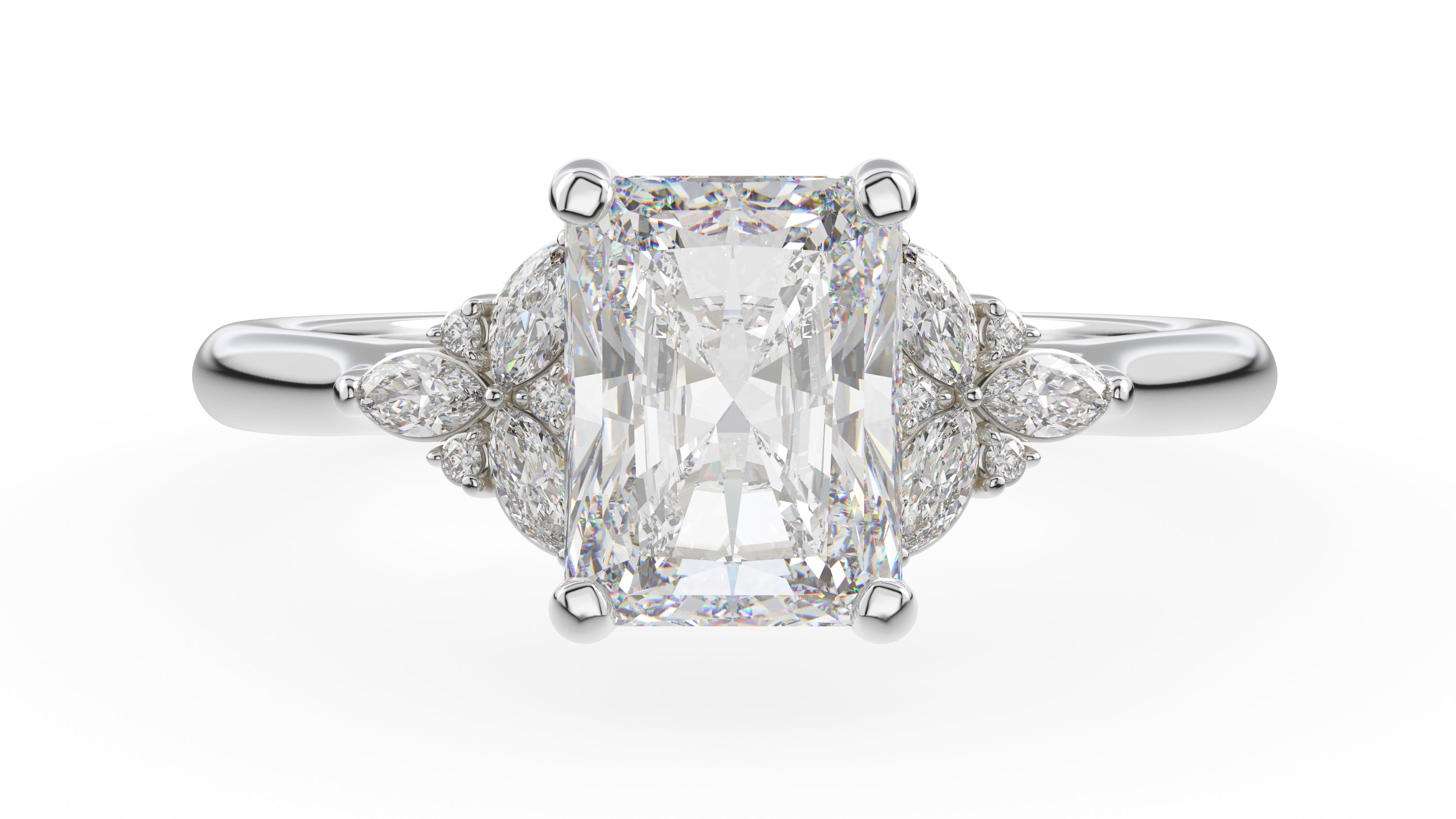 The Meadow Ring | Radiant | Setting Only - Lavender Creek Gems 