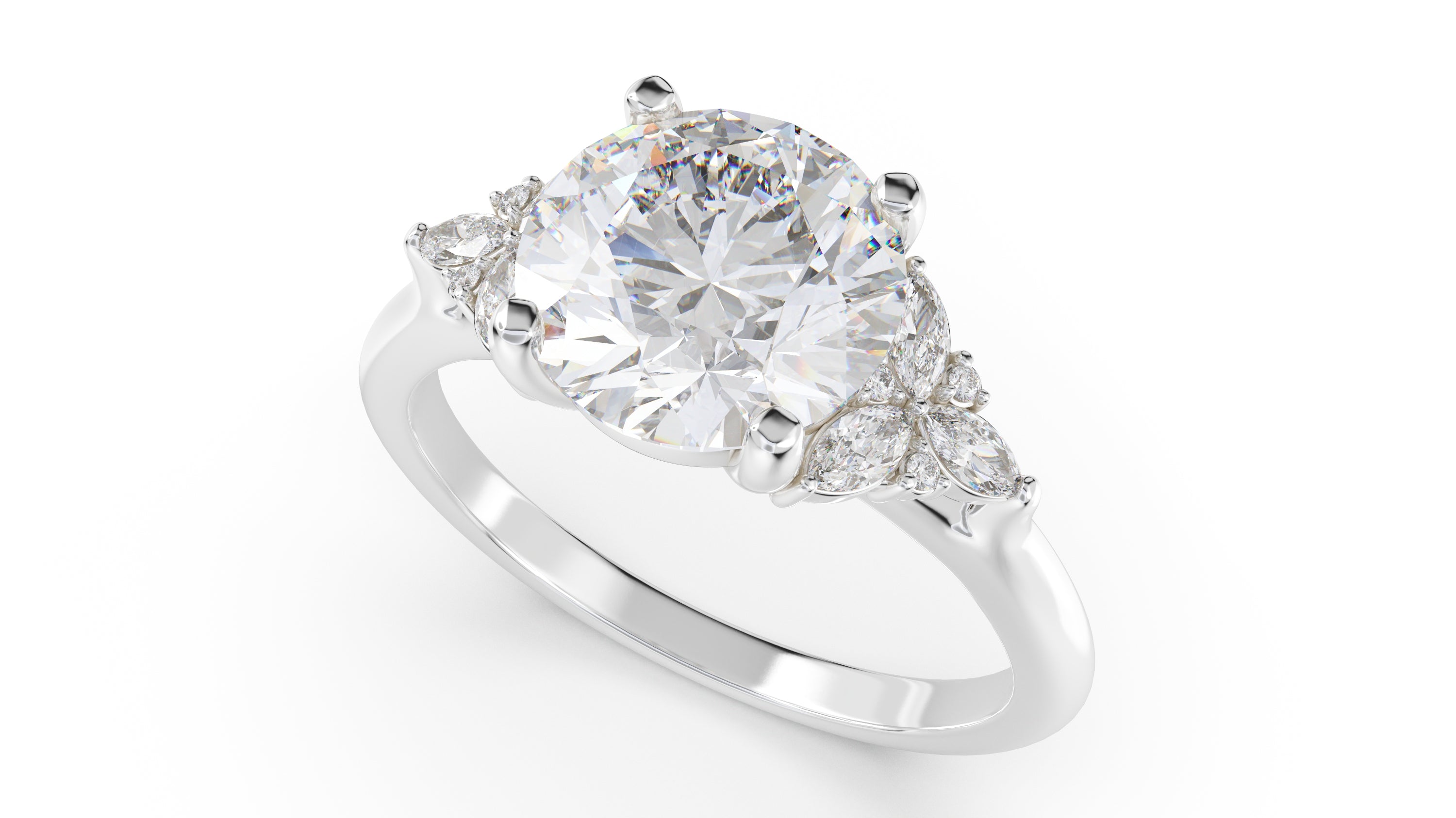 The Meadow Ring | Round | Setting Only - Lavender Creek Gems 