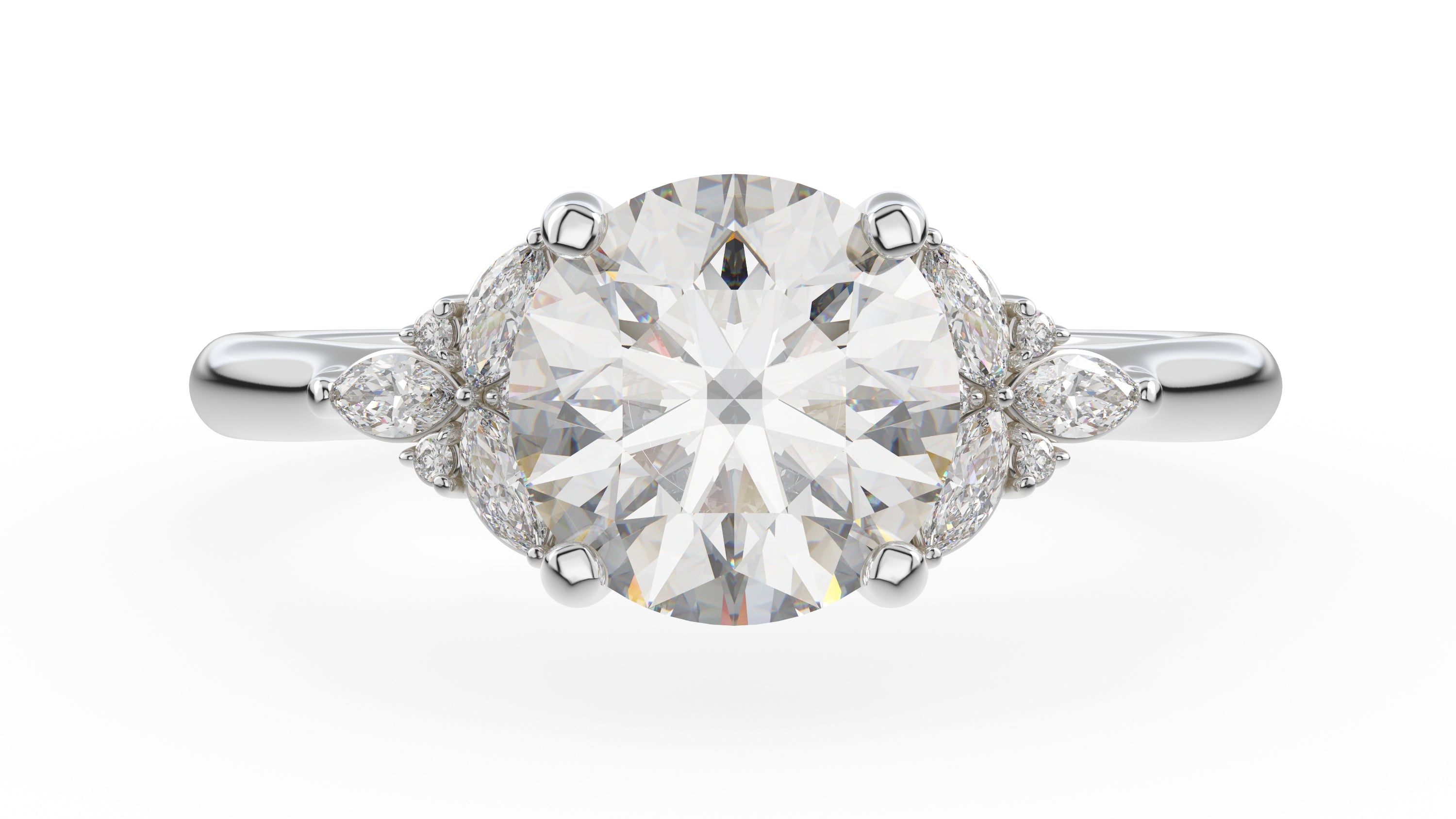 The Meadow Ring | Round | Setting Only - Lavender Creek Gems 