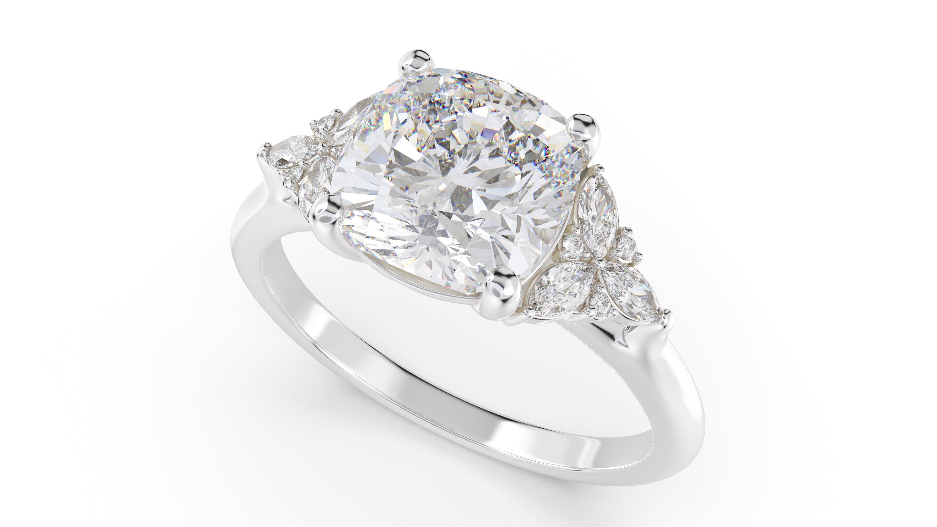 The Meadow Ring | Cushion | Setting Only - Lavender Creek Gems 