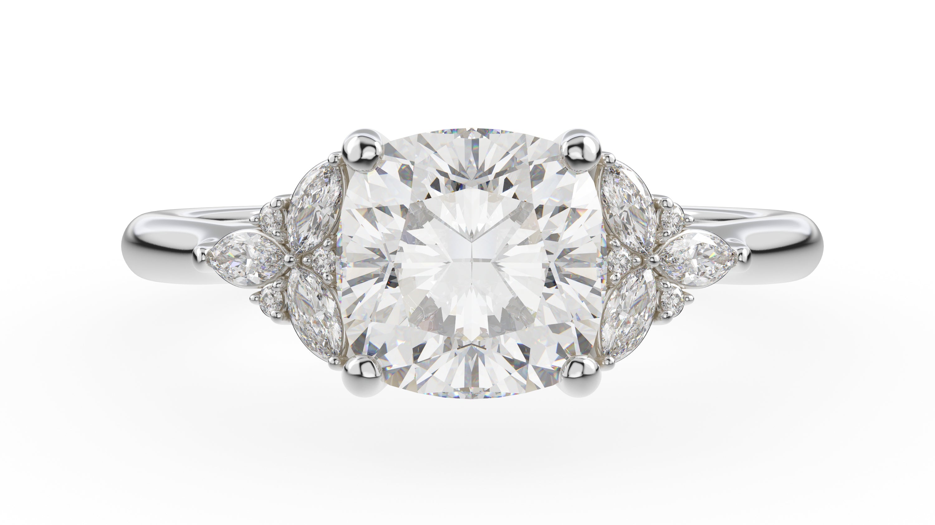The Meadow Ring | Cushion | Setting Only - Lavender Creek Gems 