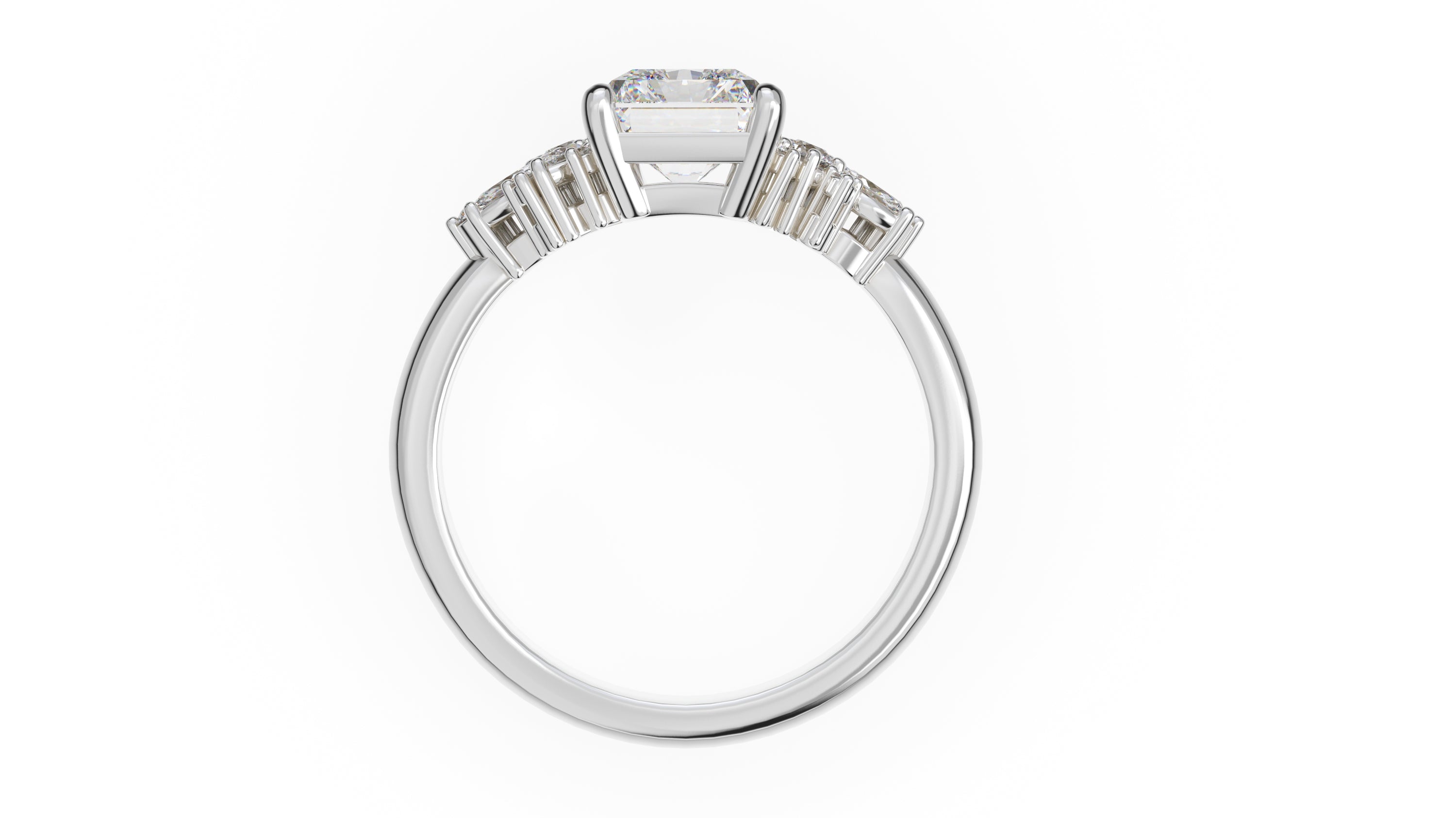 The Rosalie Ring | Radiant | Setting Only - Lavender Creek Gems 