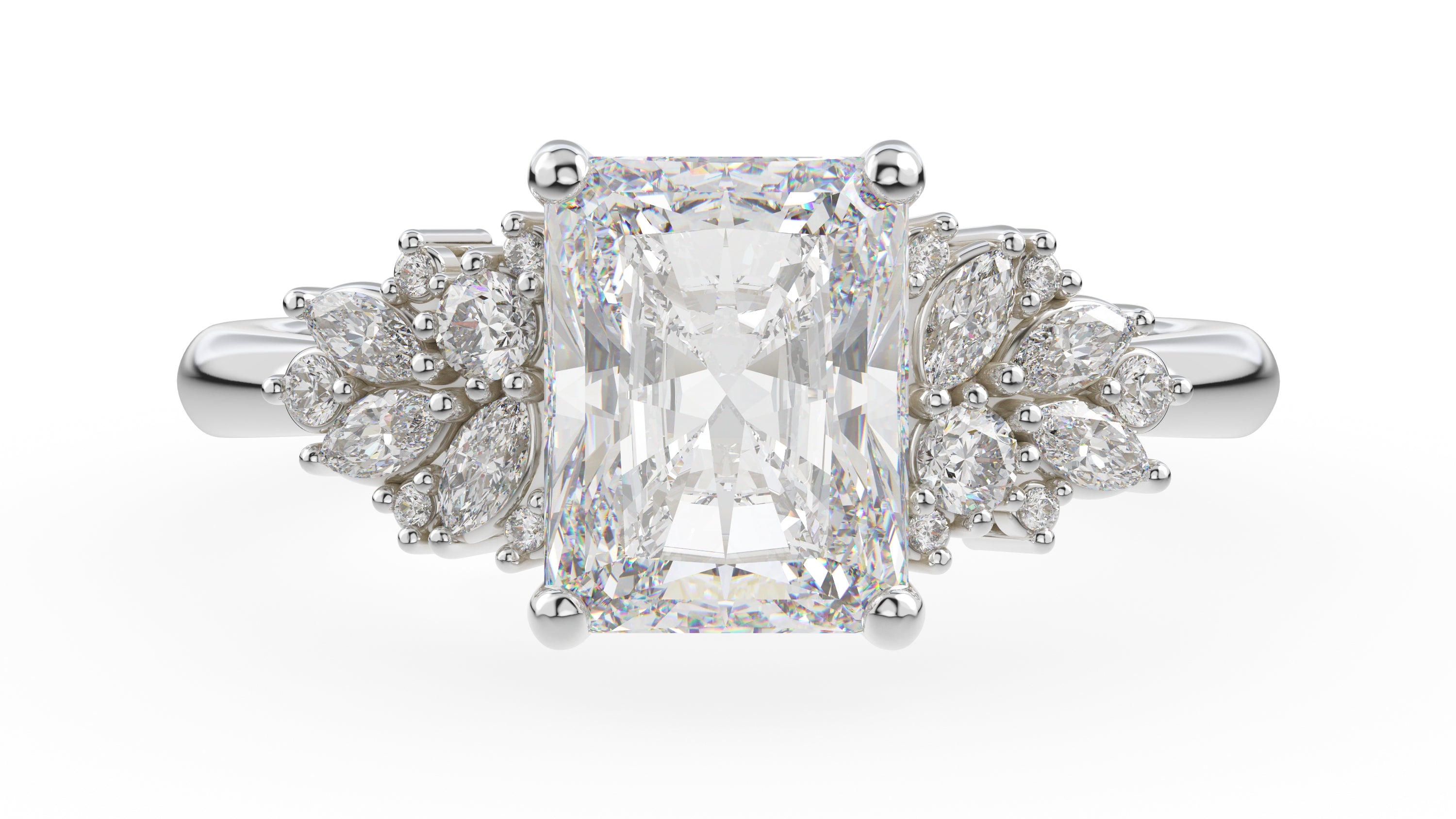 The Rosalie Ring | Radiant | Setting Only - Lavender Creek Gems 