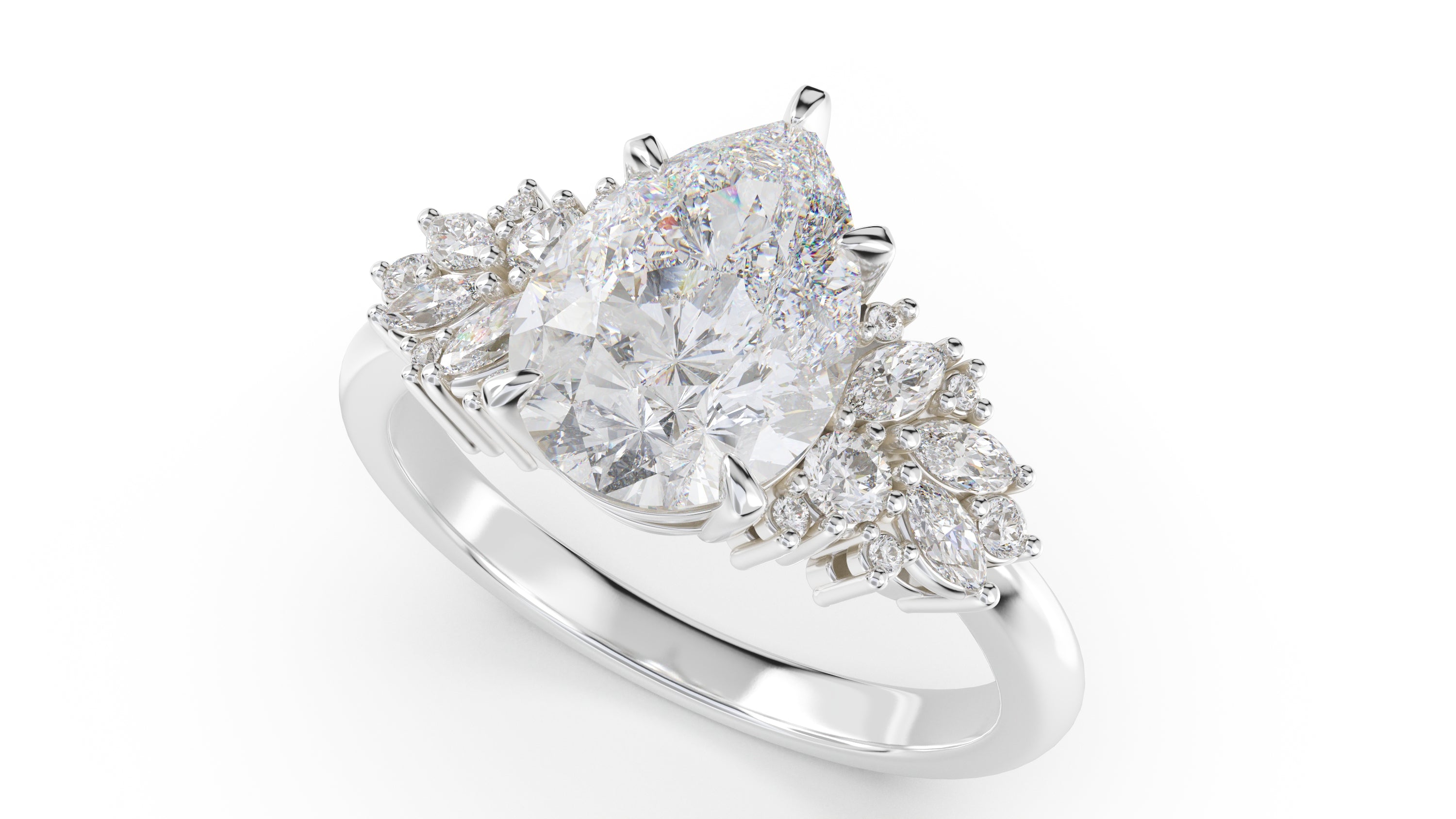 The Rosalie Ring | Pear | Setting Only - Lavender Creek Gems 