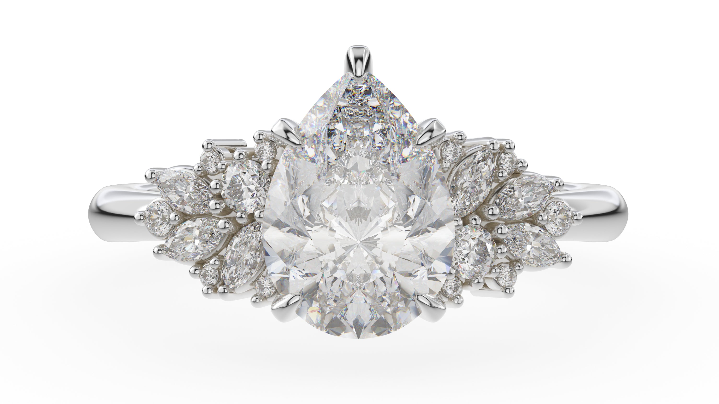 The Rosalie Ring | Pear | Setting Only - Lavender Creek Gems 