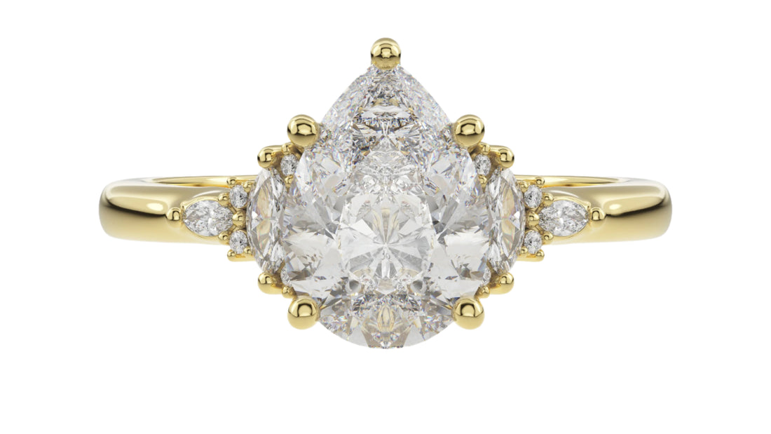 The Low Maeve Ring | Pear | Setting Only - Lavender Creek Gems