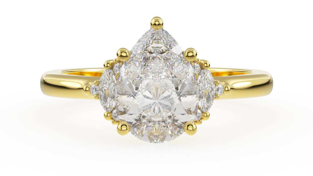 The Low Maren Ring | Pear | Setting Only - Lavender Creek Gems