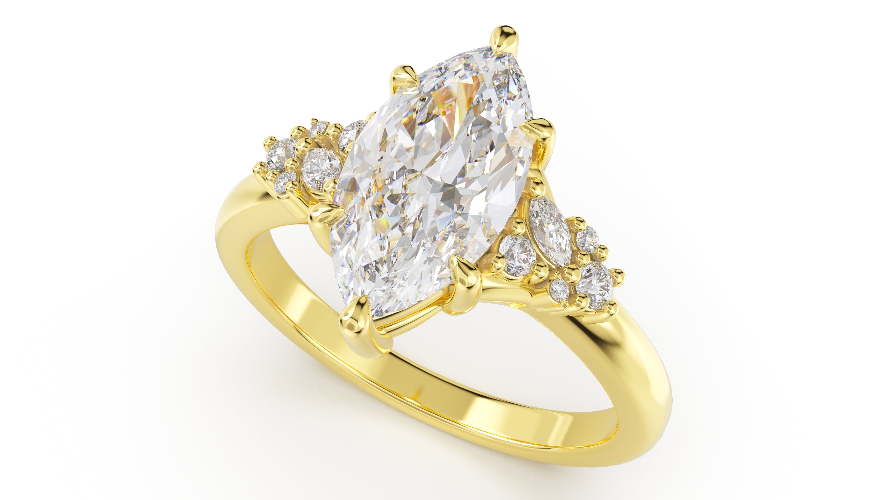 The Lyria Ring | Marquise | Setting Only - Lavender Creek Gems 