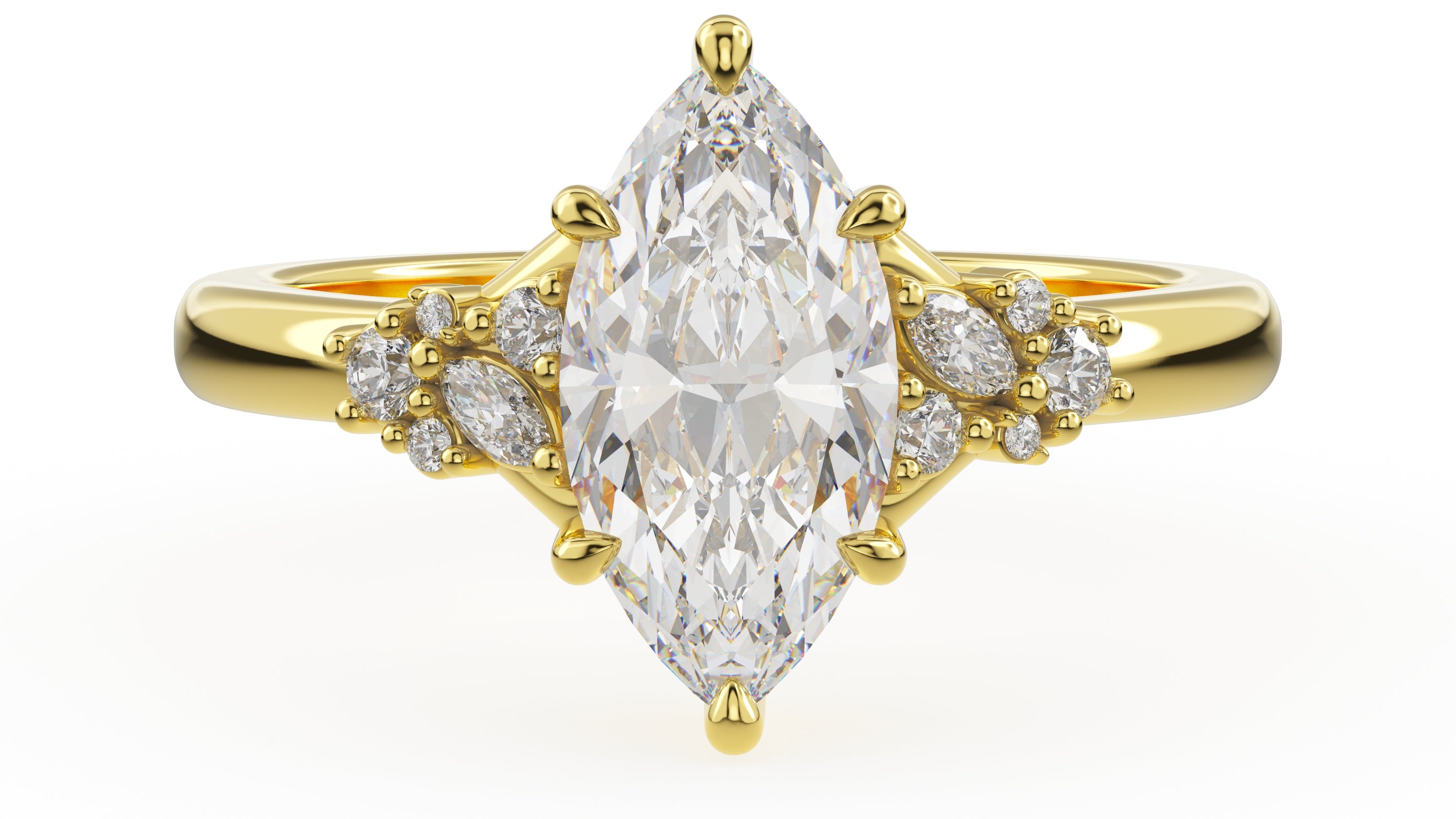 The Lyria Ring | Marquise | Setting Only - Lavender Creek Gems 