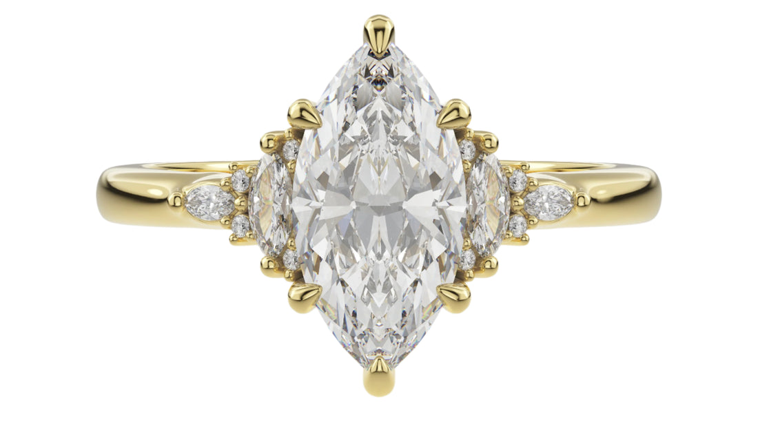 The Low Maeve Ring | Marquise | Setting Only - Lavender Creek Gems