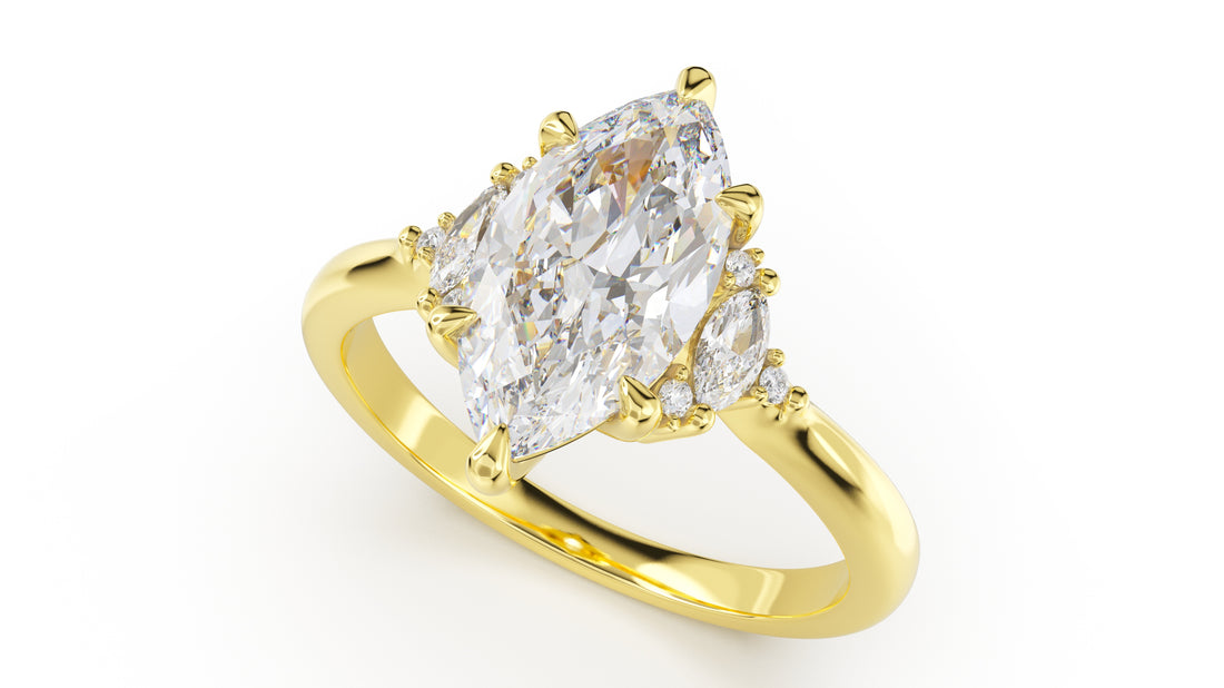 The Low Maren Ring | Marquise | Setting Only - Lavender Creek Gems
