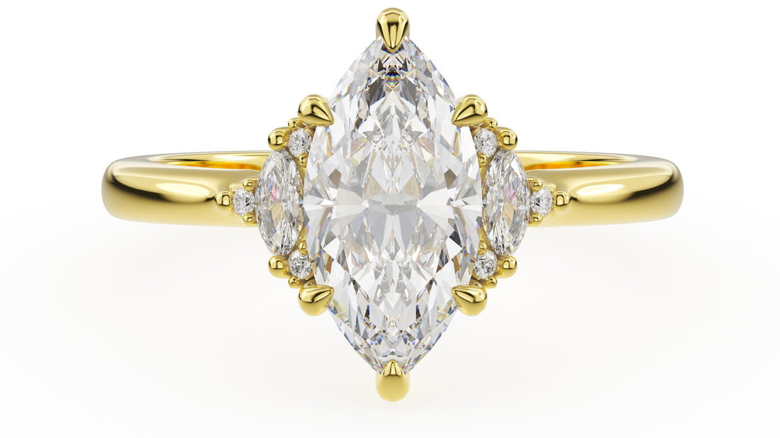 The Low Maren Ring | Marquise | Setting Only - Lavender Creek Gems