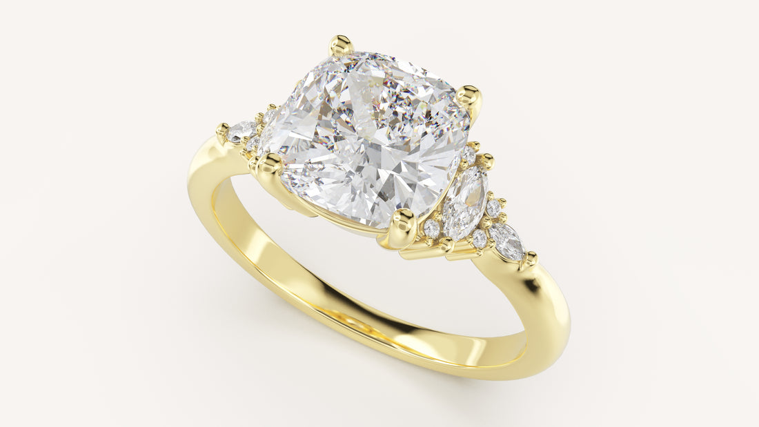 The Low Maeve Ring | Cushion | Setting Only - Lavender Creek Gems