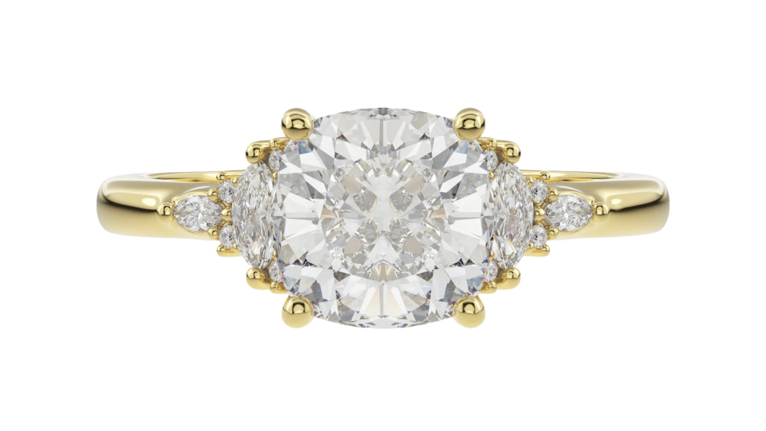 The Low Maeve Ring | Cushion | Setting Only - Lavender Creek Gems