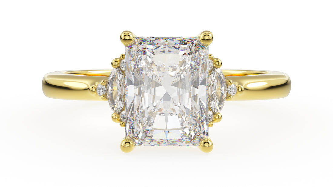 The Low Maren Ring | Radiant | Setting Only - Lavender Creek Gems