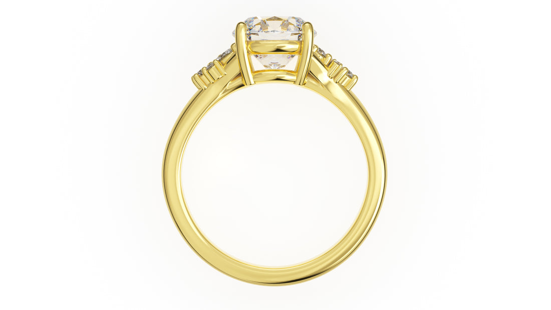 The Lyria Ring | Round | Setting Only - Lavender Creek Gems 