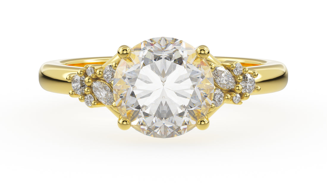 The Lyria Ring | Round | Setting Only - Lavender Creek Gems