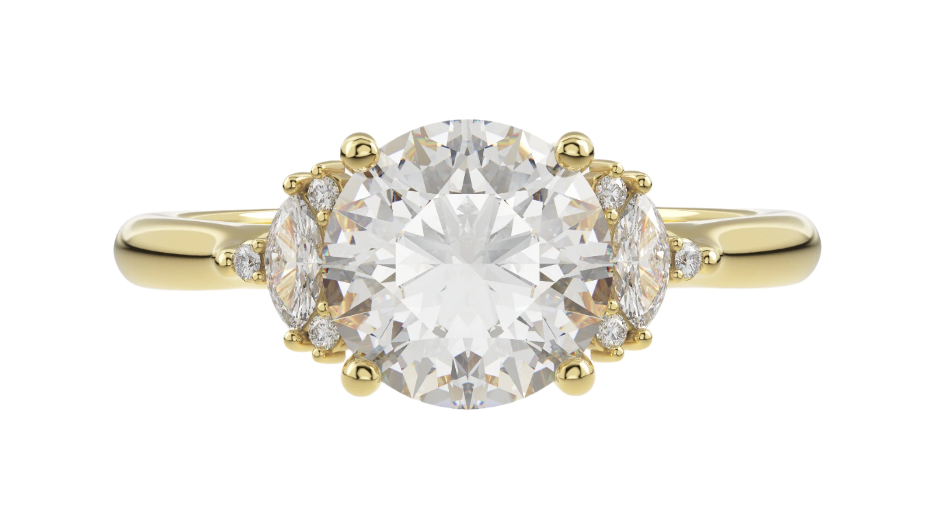 The Maren Ring | Round | Setting Only - Lavender Creek Gems 