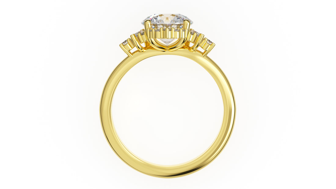 The Naevia Ring | Round | Setting Only - Lavender Creek Gems 