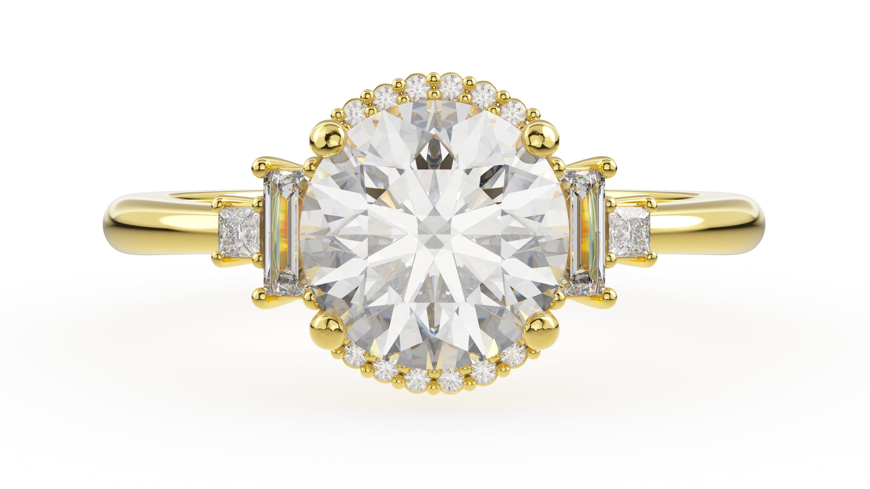 The Sura Ring | Round | Setting Only - Lavender Creek Gems 
