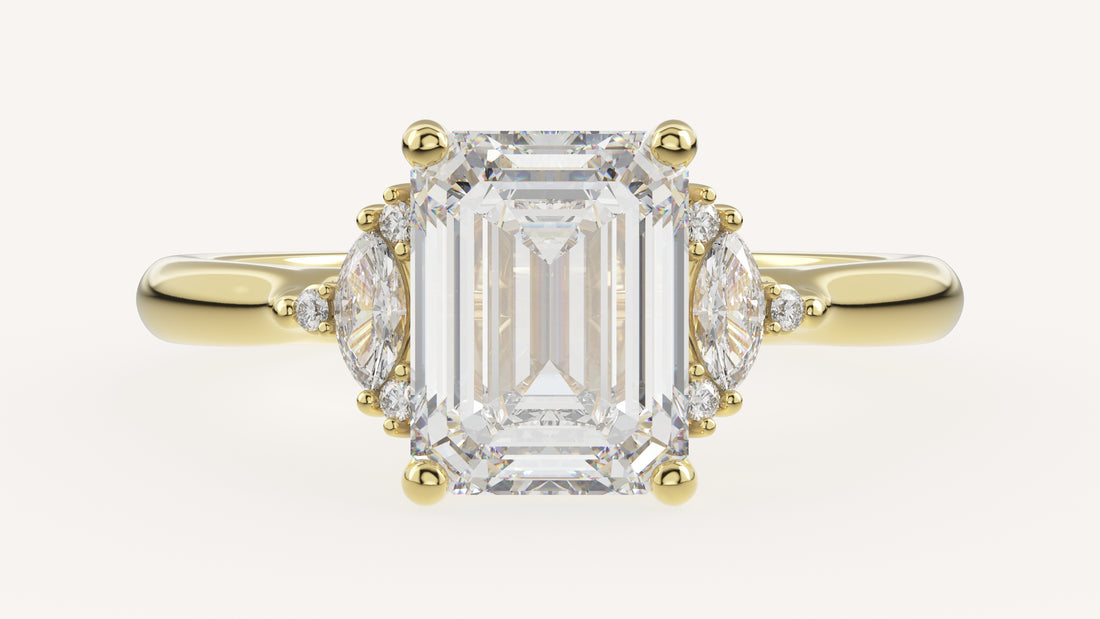 The Maren Ring | Emerald Cut | Setting Only