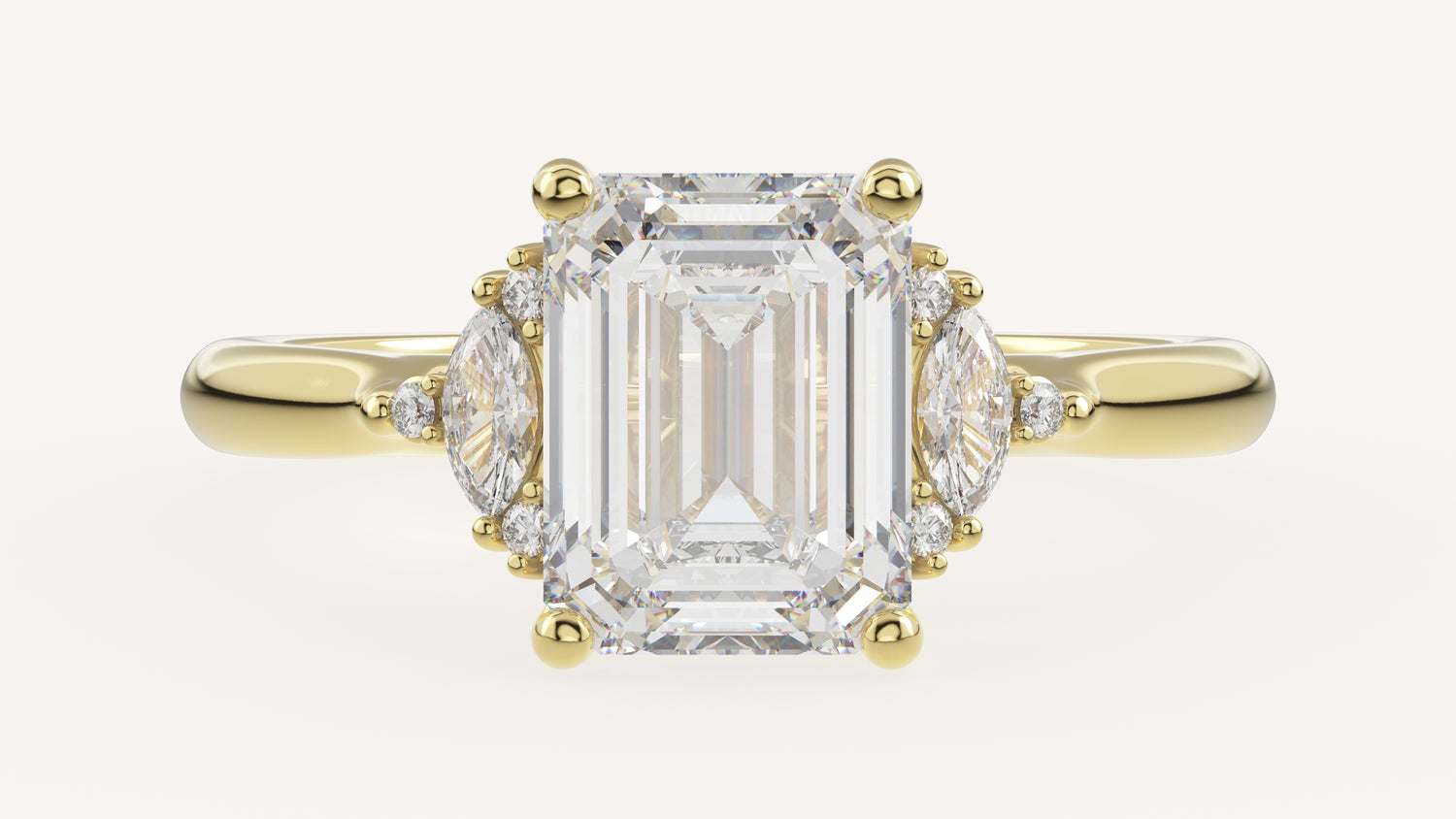 The Maren Ring | Emerald Cut | Setting Only