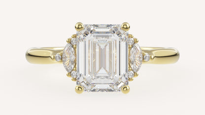 The Maren Ring | Emerald Cut | Setting Only