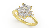 The Sura Ring | Emerald Cut | Setting Only - Lavender Creek Gems 