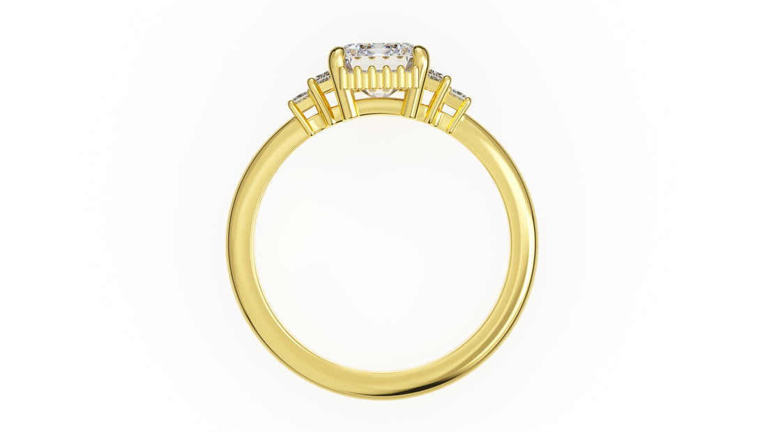 The Sura Ring | Emerald Cut | Setting Only - Lavender Creek Gems 