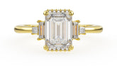The Sura Ring | Emerald Cut | Setting Only - Lavender Creek Gems 