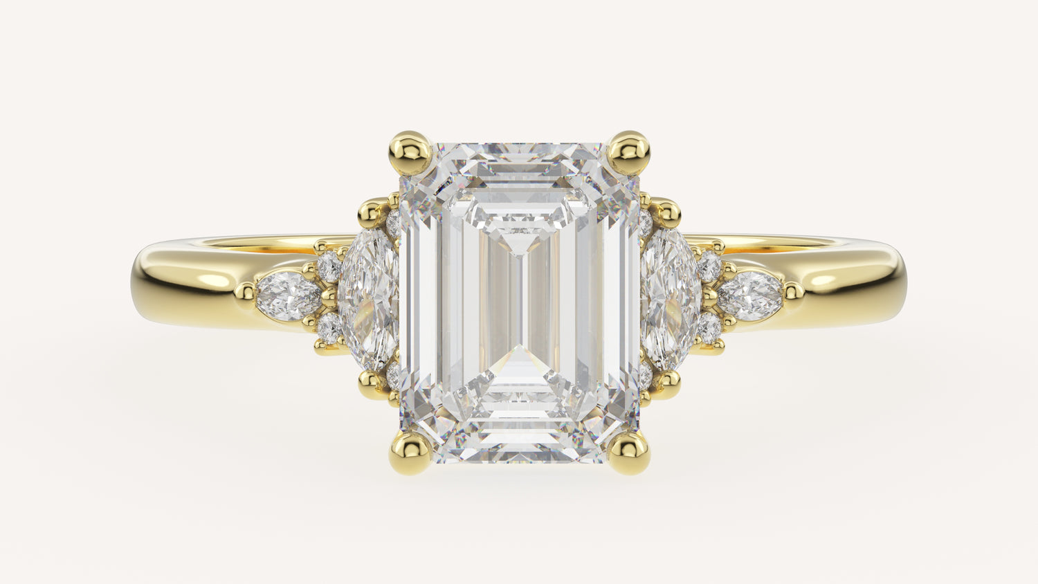 The Low Maeve Ring | Emerald Cut | Setting Only