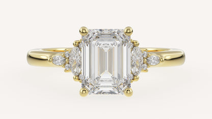 The Low Maeve Ring | Emerald Cut | Setting Only