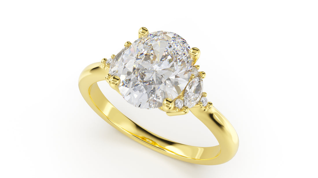 The Low Maren Ring | Oval | Setting Only - Lavender Creek Gems