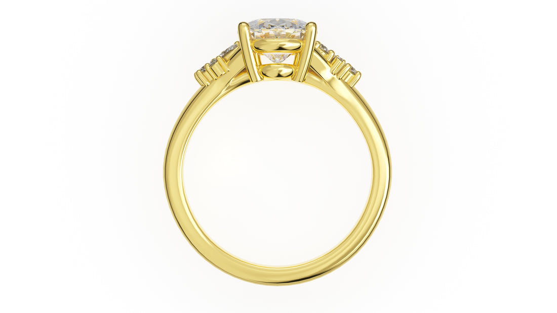 The Lyria Ring | Oval | Setting Only - Lavender Creek Gems 