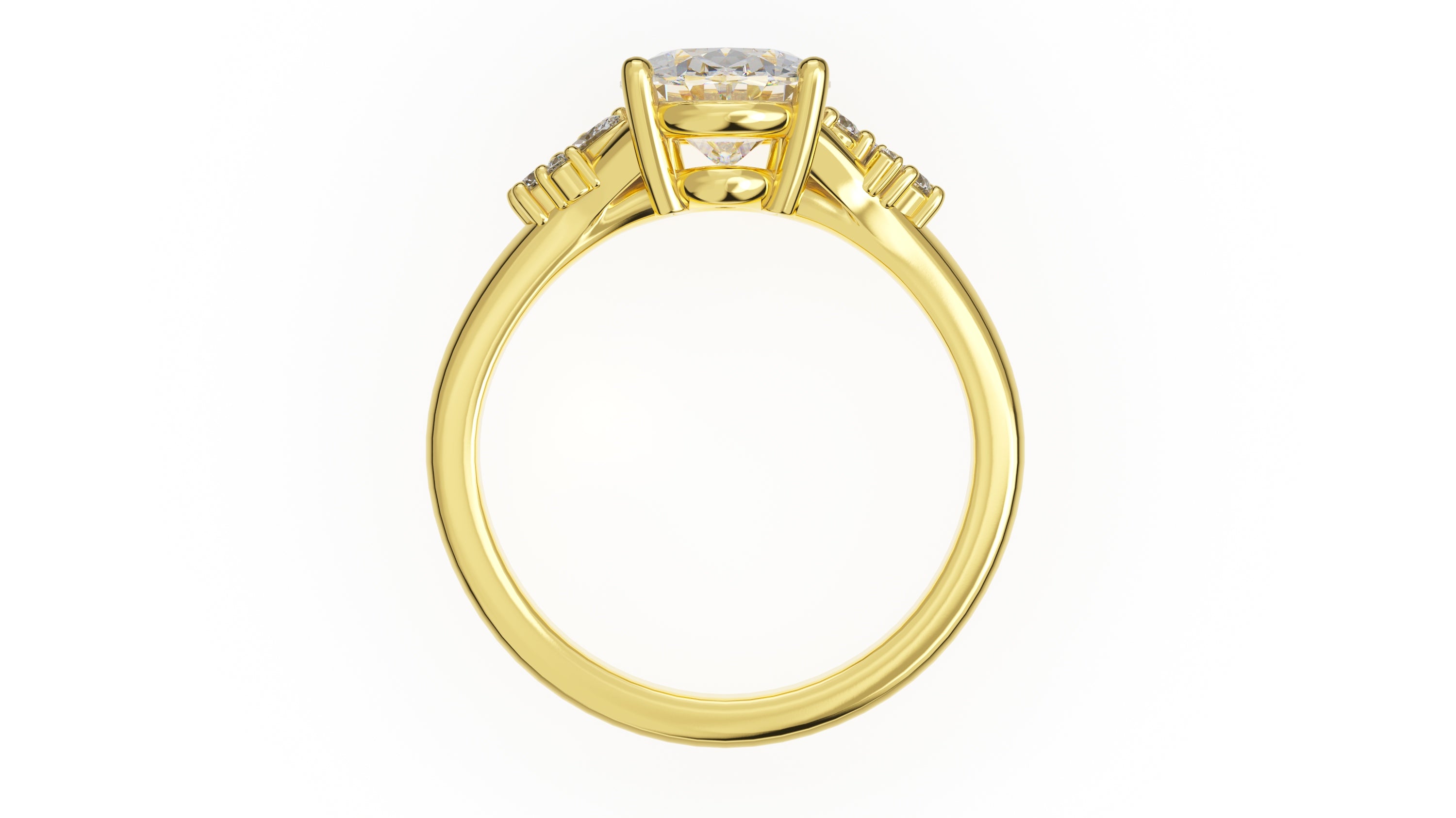The Lyria Ring | Oval | Setting Only - Lavender Creek Gems 