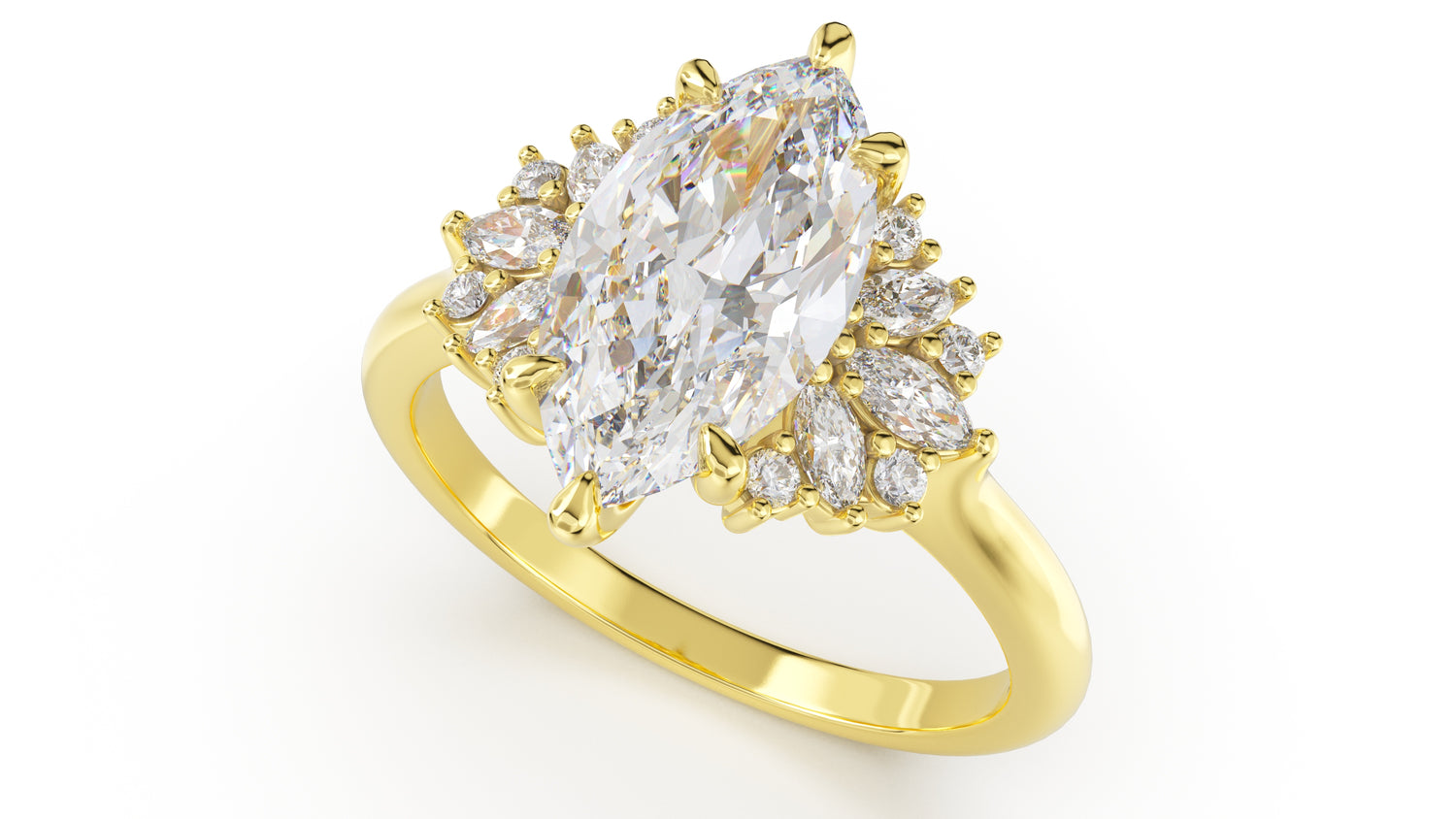 The Ambrosia Ring | Marquise | Setting Only