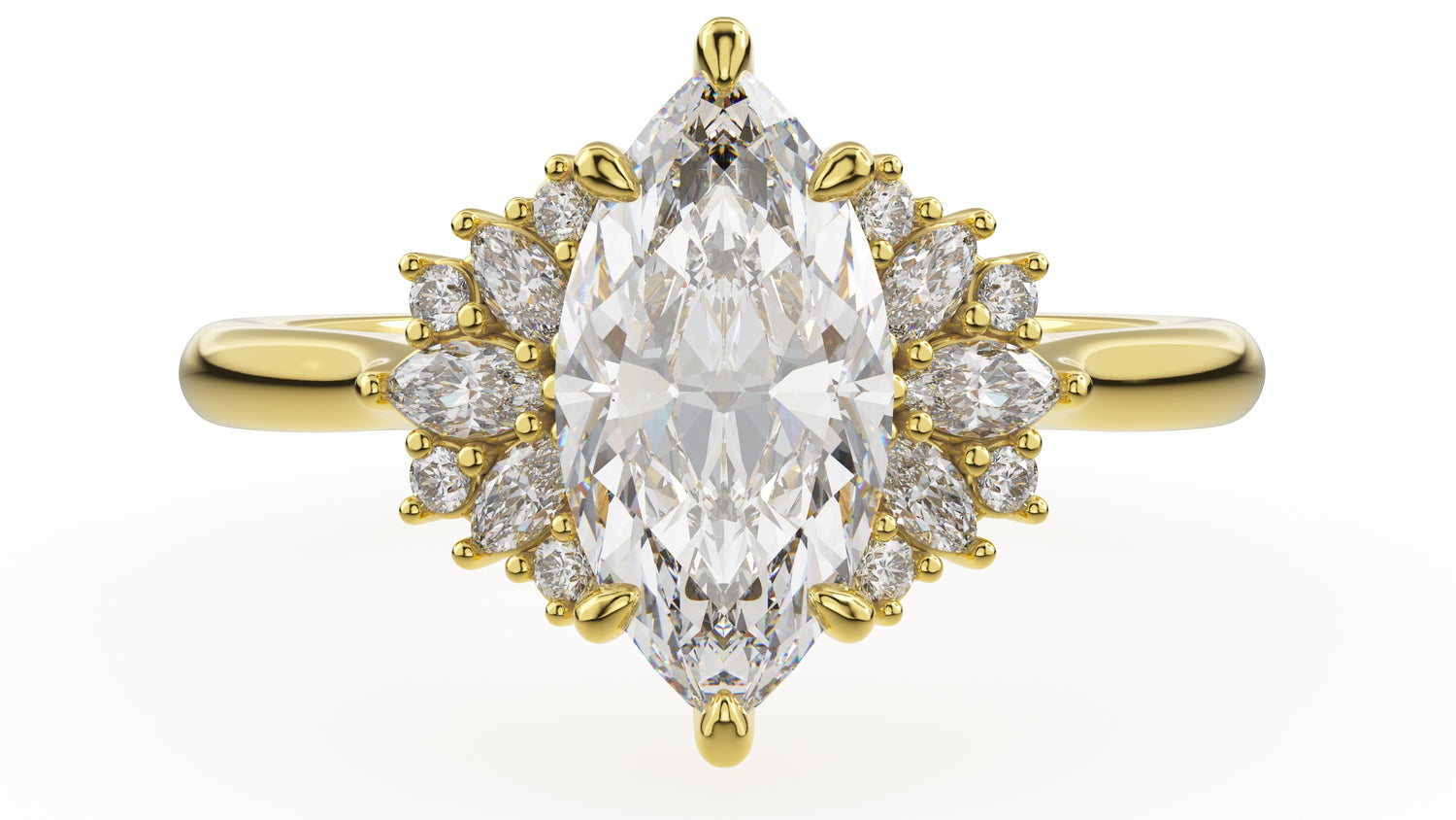 The Ambrosia Ring | Marquise | Setting Only