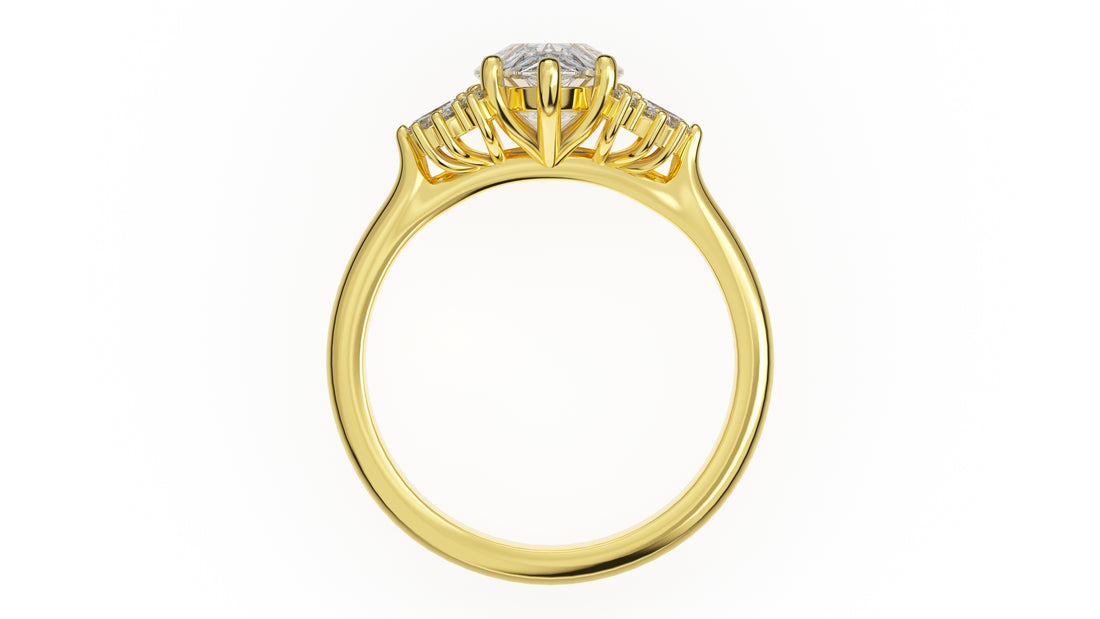 The Ambrosia Ring | Pear | Setting Only - Lavender Creek Gems 