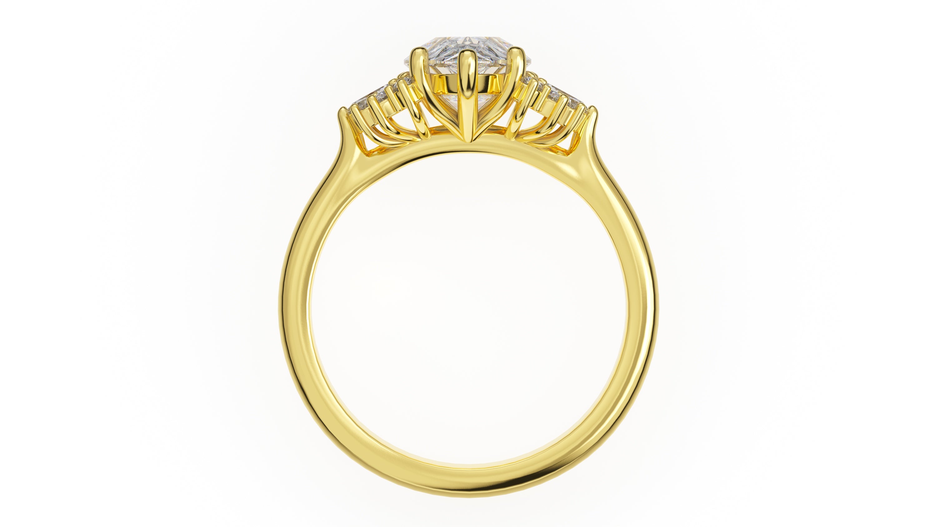 The Ambrosia Ring | Pear | Setting Only - Lavender Creek Gems 