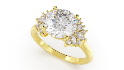 The Ambrosia Ring | Round | Setting Only - Lavender Creek Gems 
