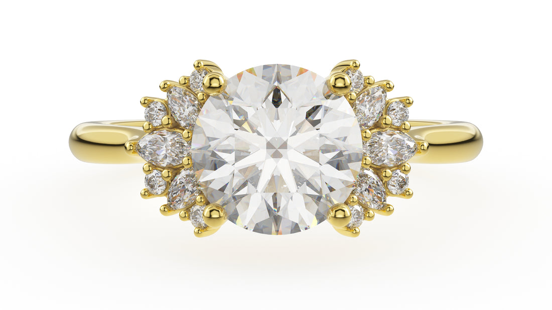 The Ambrosia Ring | Round | Setting Only - Lavender Creek Gems 