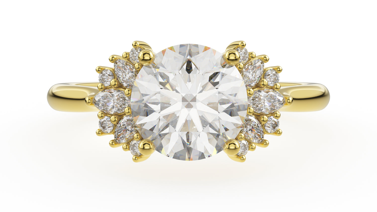 The Ambrosia Ring | Round | Setting Only - Lavender Creek Gems 