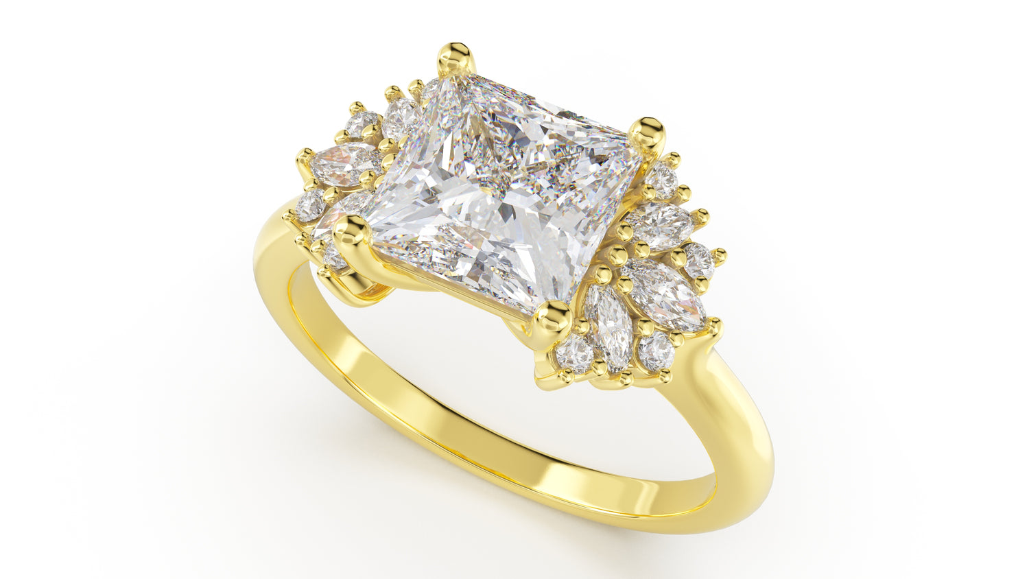The Ambrosia Ring | Princess | Setting Only - Lavender Creek Gems 