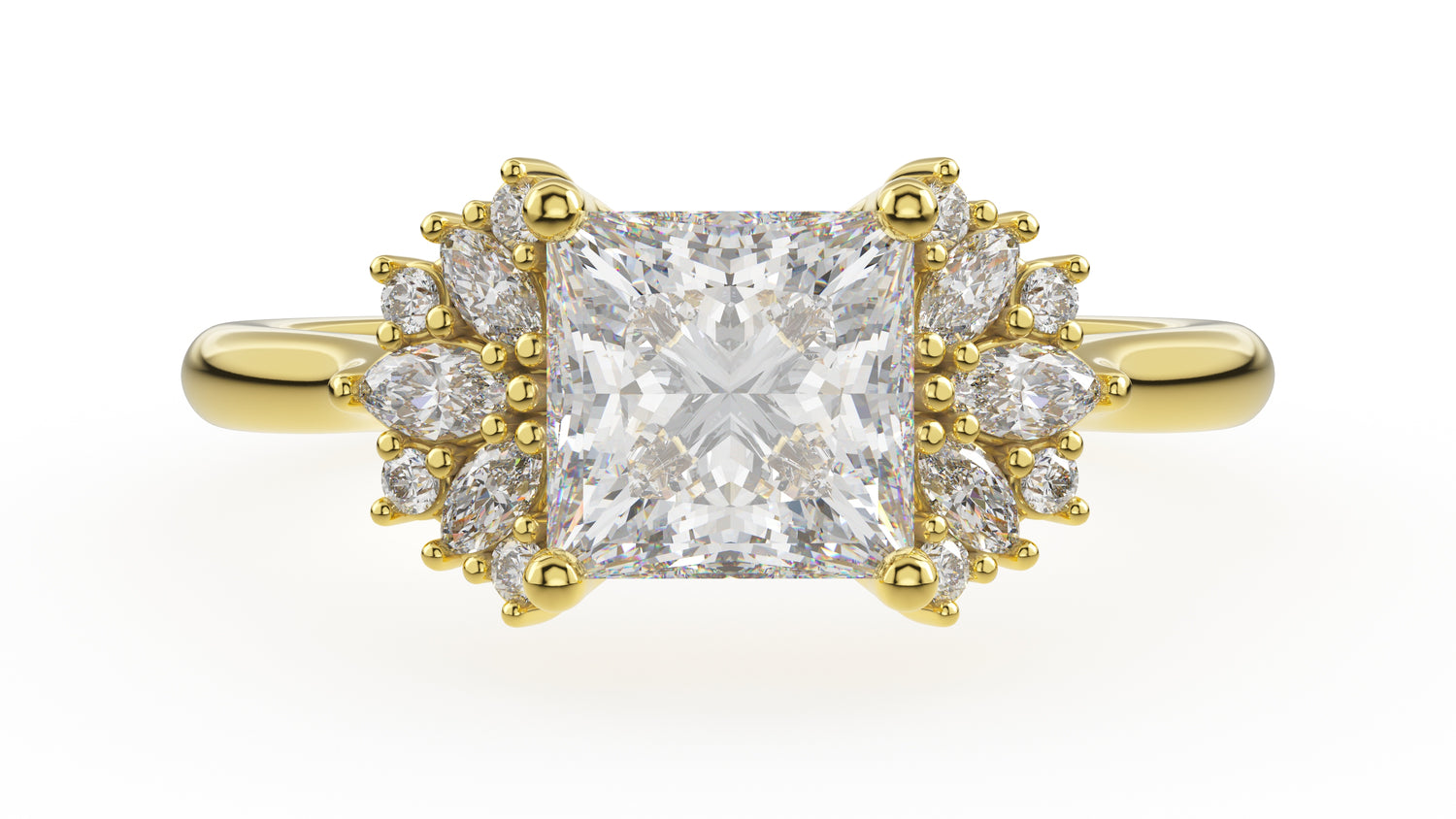 The Ambrosia Ring | Princess | Setting Only - Lavender Creek Gems 