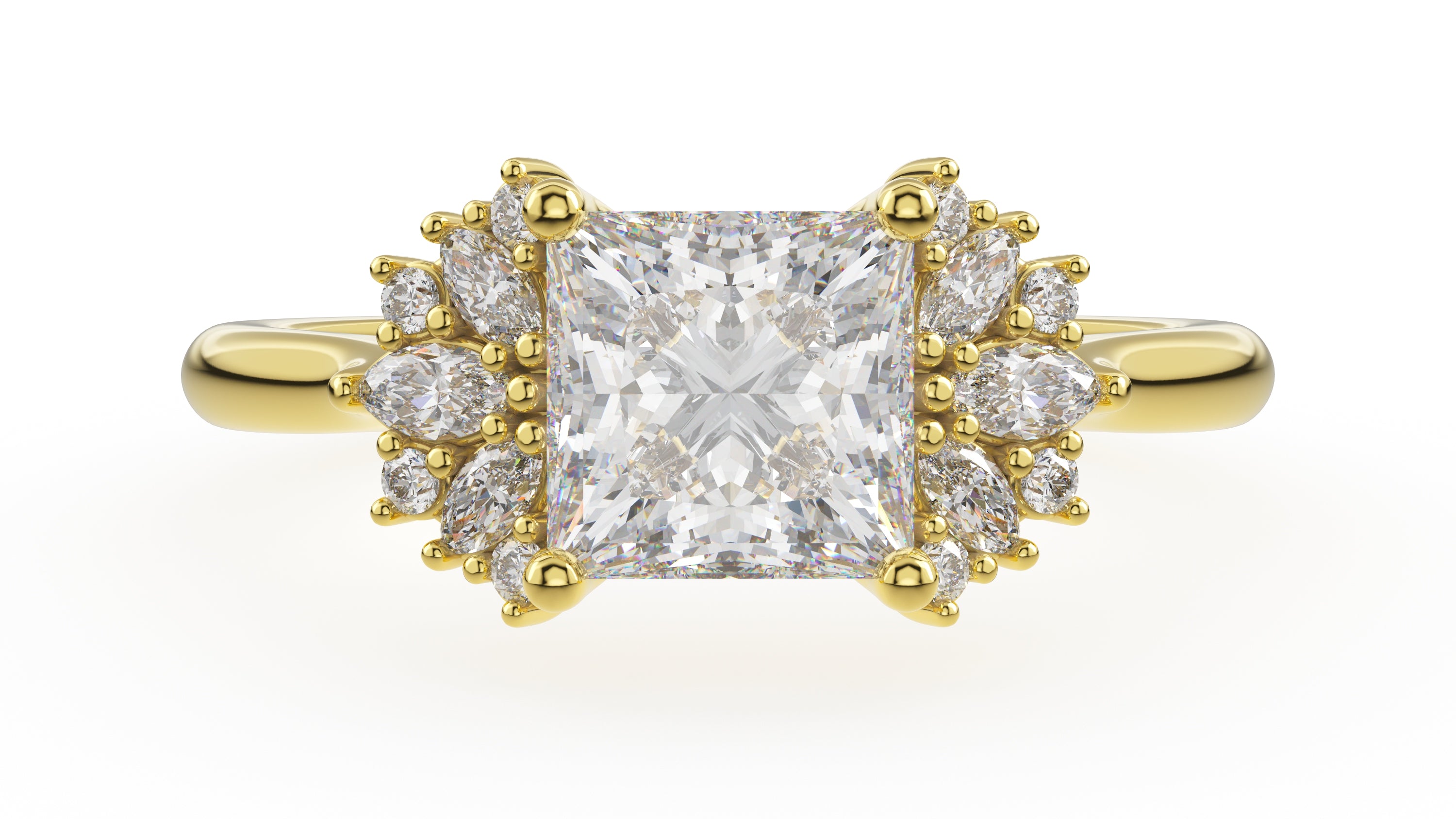 The Ambrosia Ring | Princess | Setting Only - Lavender Creek Gems 