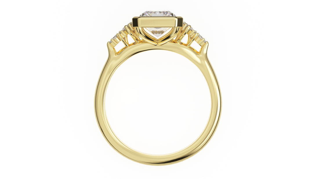 The Bezel Maeve Ring | Radiant | Setting Only - Lavender Creek Gems 